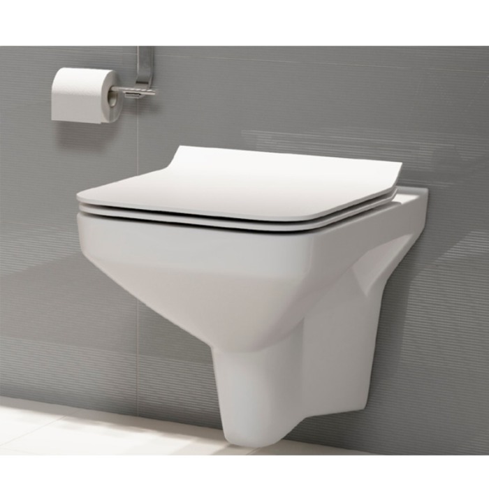 Set vas WC Cersanit, Como New, suspendat, Rimless cu capac Soft-Close si Easy Off, slim [4]