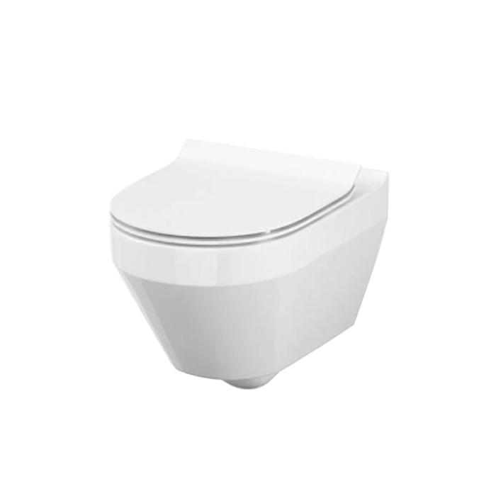 Set vas wc, Cersanit, Crea, oval, suspendat cu capac soft-close si easy off inclus [1]