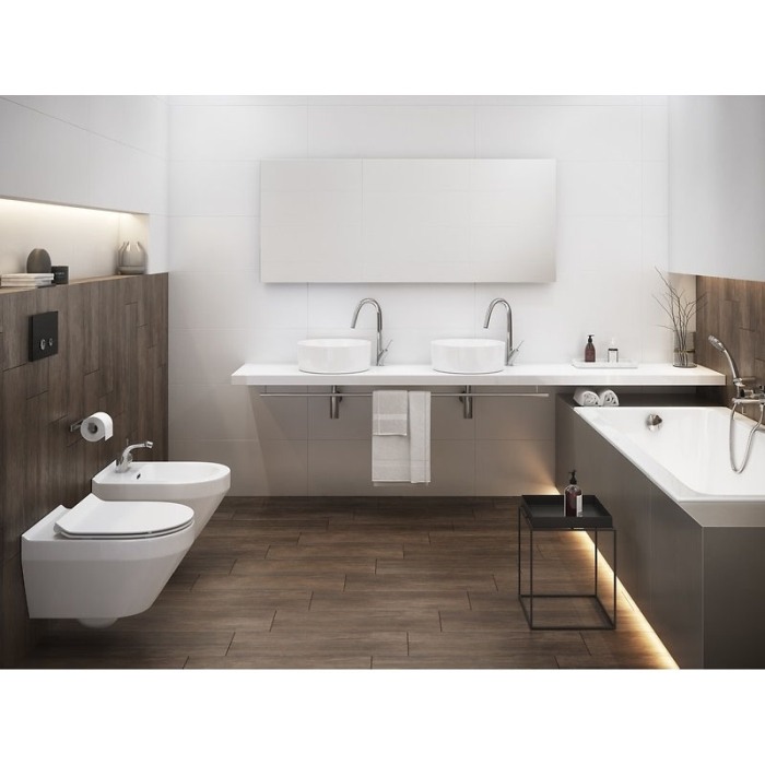 Set vas wc, Cersanit, Crea, oval, suspendat cu capac soft-close si easy off inclus [3]