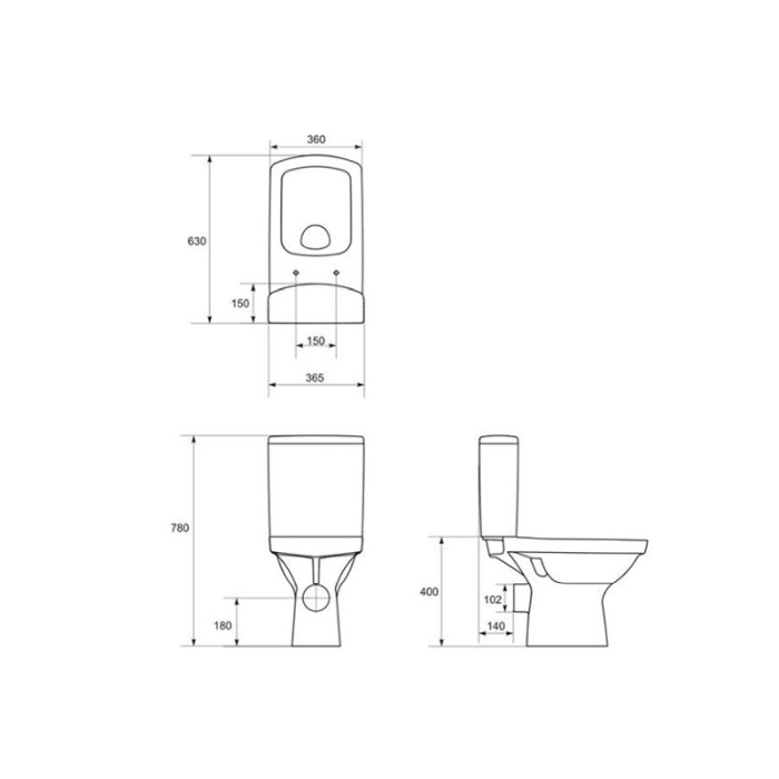 Set vas wc Cersanit, Easy New, stativ, rimless cu rezervor si capac soft-close si easy off inclus [2]