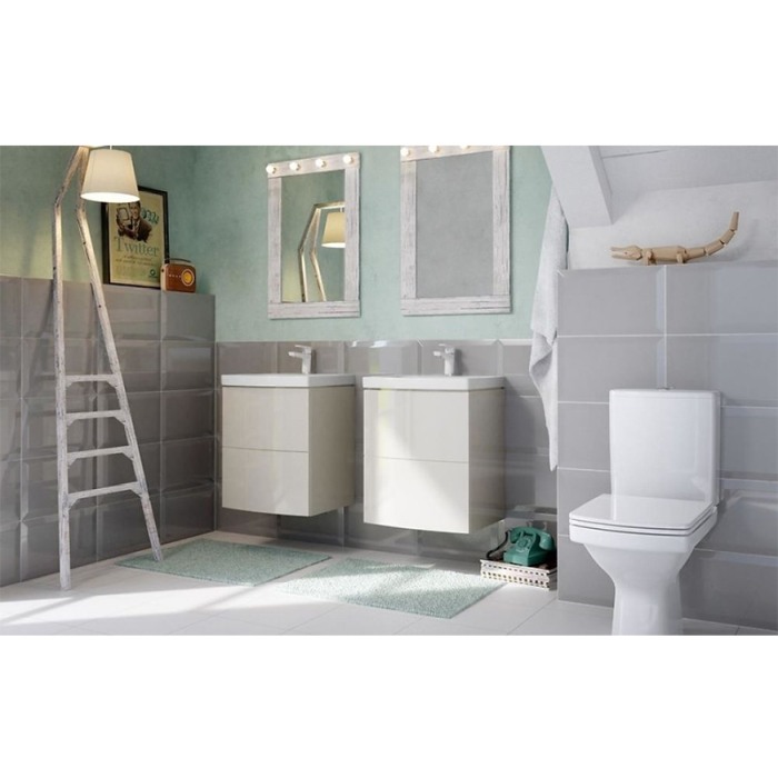 Set vas wc Cersanit, Easy New, stativ, rimless cu rezervor si capac soft-close si easy off inclus [3]