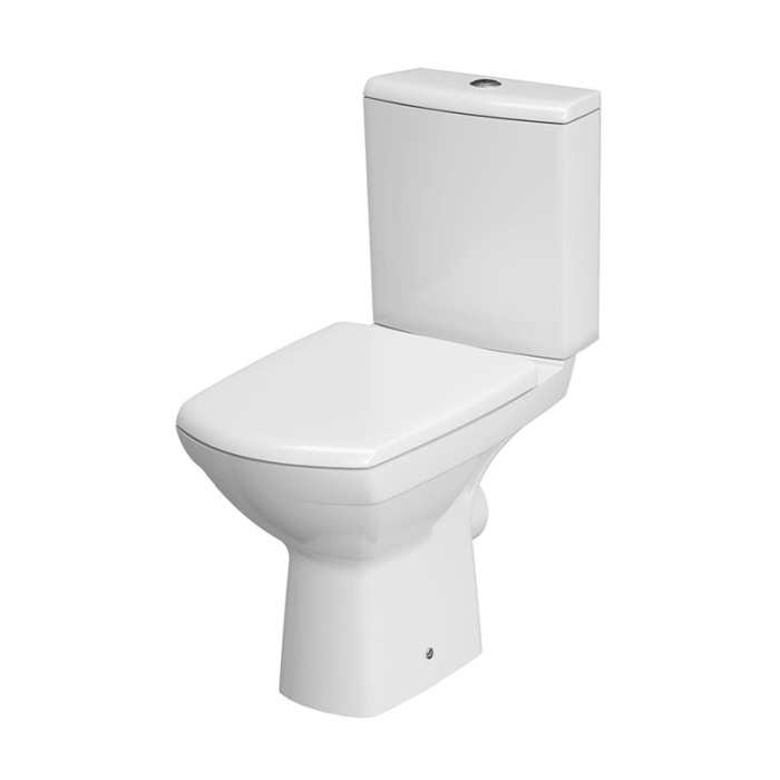 Set vas WC compact Cersanit, Carina New, Rimless, cu rezervor si capac Soft-Close si Easy Off inclus [1]
