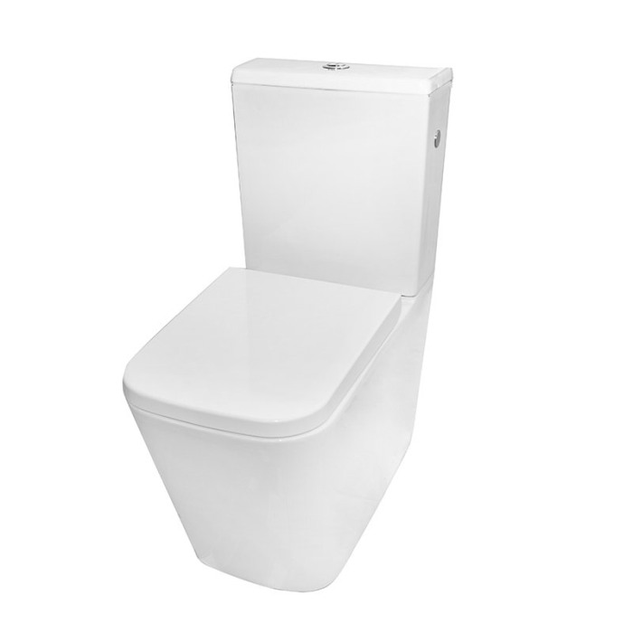 Set vas WC Fluminia, Paris, stativ, BTW, rimless cu rezervor si capac soft-close si easy off inclus [3]