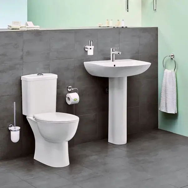 Set vas WC pe pardoseala Grohe Bau Ceramic Rimless cu rezervor asezat si capac softclose [1]