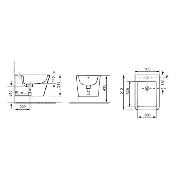 Set vas wc rimless suspendat Fluminia Paris cu capac softclose negru mat + bideu suspendat Fluminia Paris negru mat [7]