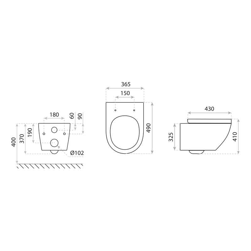 Set vas WC, Spectrum, Trendi, rimless, cu capac soft close, quick release, alb [3]