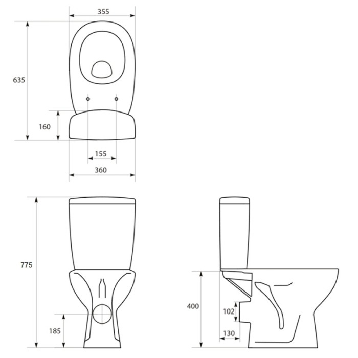 Set vas wc stativ Cersanit, Arteco New, cu Clean On, rezervor si capac Soft Close inclus [2]