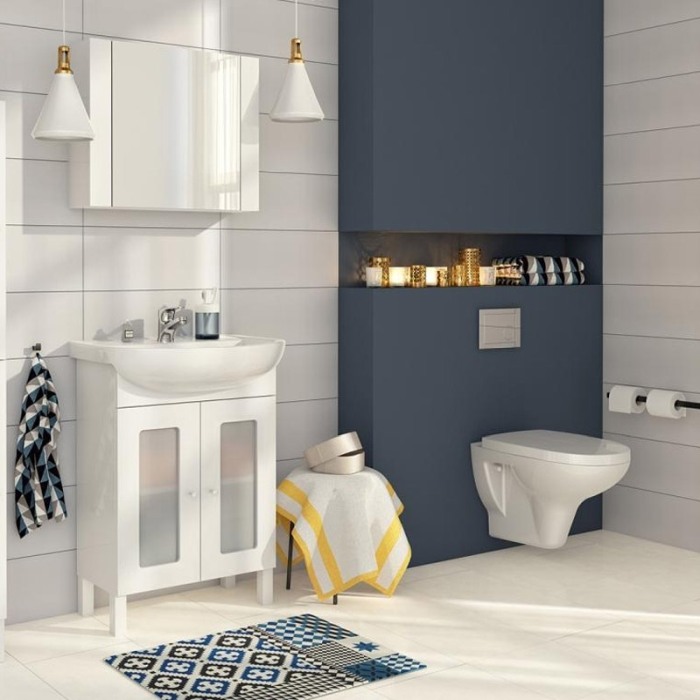 Set vas WC stativ Cersanit, Arteco New, Rimless, cu rezervor si capac Soft-Close si Easy Off inclus [4]