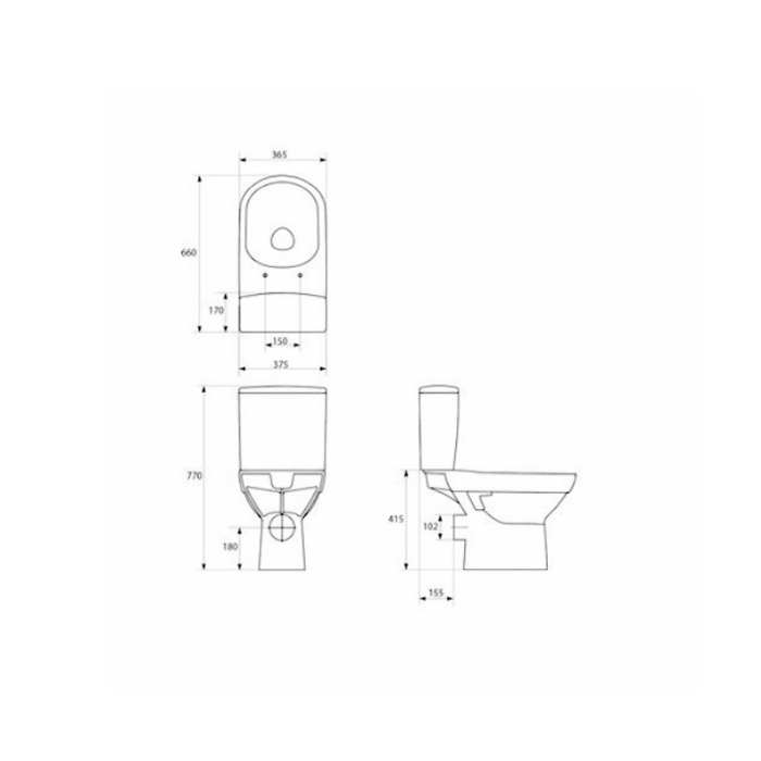 Set vas wc stativ, Cersanit, City New, rimless, cu rezervor si capac soft-close inclus [2]