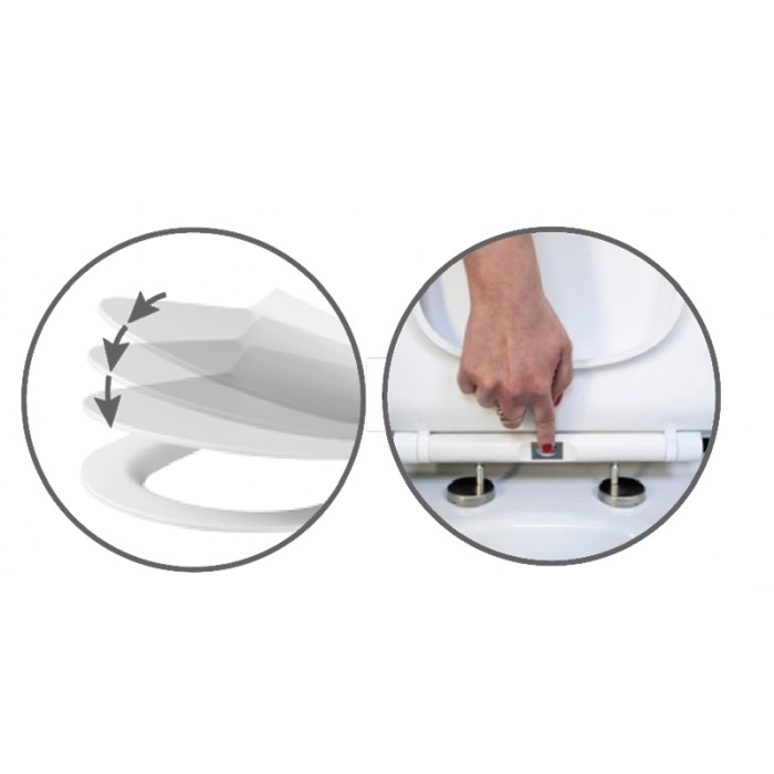 Set vas wc stativ, Cersanit, City New, rimless, cu rezervor si capac soft-close inclus [7]