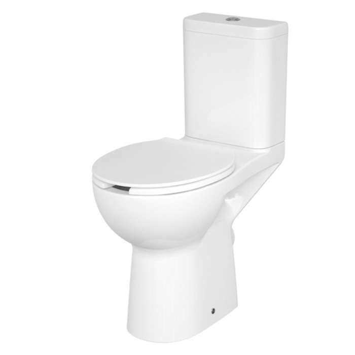Set vas WC stativ, Cersanit, Etiuda, cu rezervor, pentru persoanele cu dizabilitati, alb [1]
