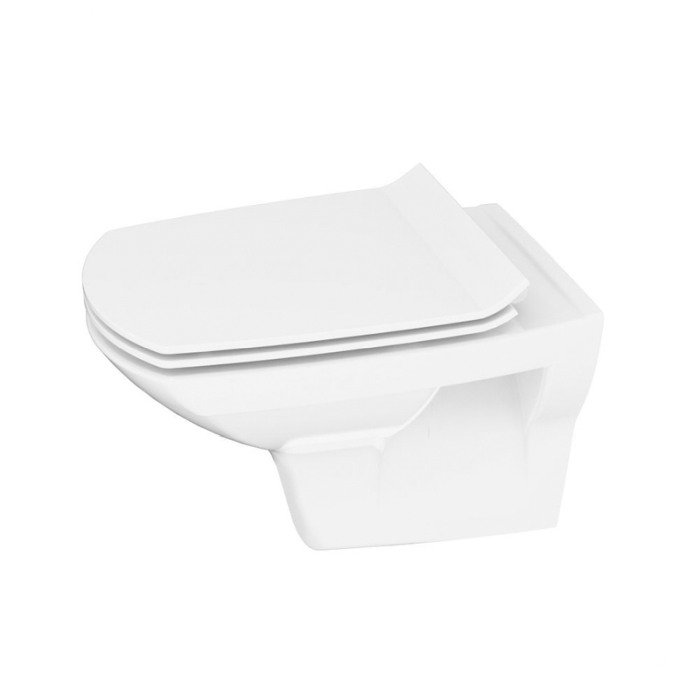 Set vas wc suspendat Cersanit, Carina, clean on, cu capac soft close si easy off, slim [1]