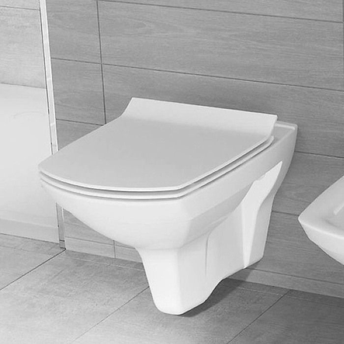Set vas wc suspendat Cersanit, Carina, clean on, cu capac soft close si easy off, slim [9]