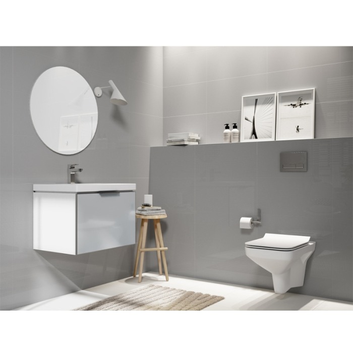 Set vas wc suspendat Cersanit, Carina, clean on, cu capac soft close si easy off, slim [3]
