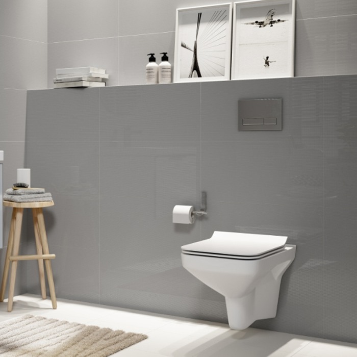 Set vas wc suspendat Cersanit, Carina, clean on, cu capac soft close si easy off, slim [4]