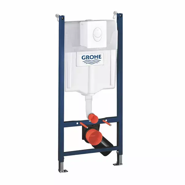 Set vas WC suspendat cu capac Grohe rezervor incastrat Solido Compact 4 in 1 cu clapeta alba Skate Air preasamblat [2]