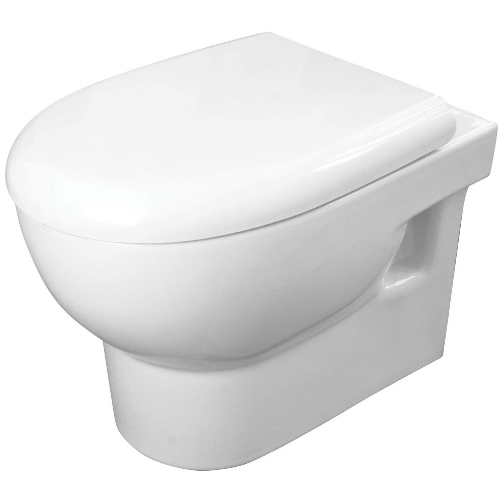 Set Vas WC suspendat cu capac soft close Deante Avis Rimless 35x50 cm evacuare orizontala [1]