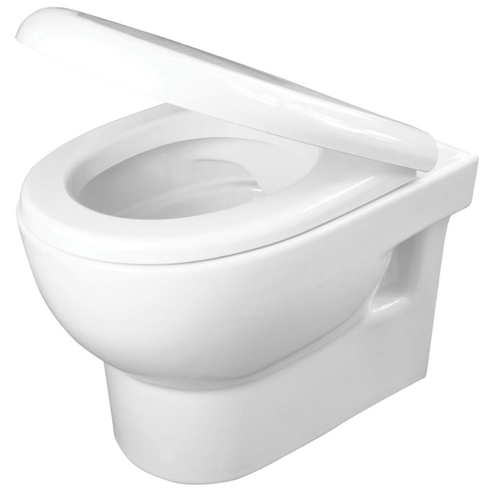 Set Vas WC suspendat cu capac soft close Deante Avis Rimless 35x50 cm evacuare orizontala [2]