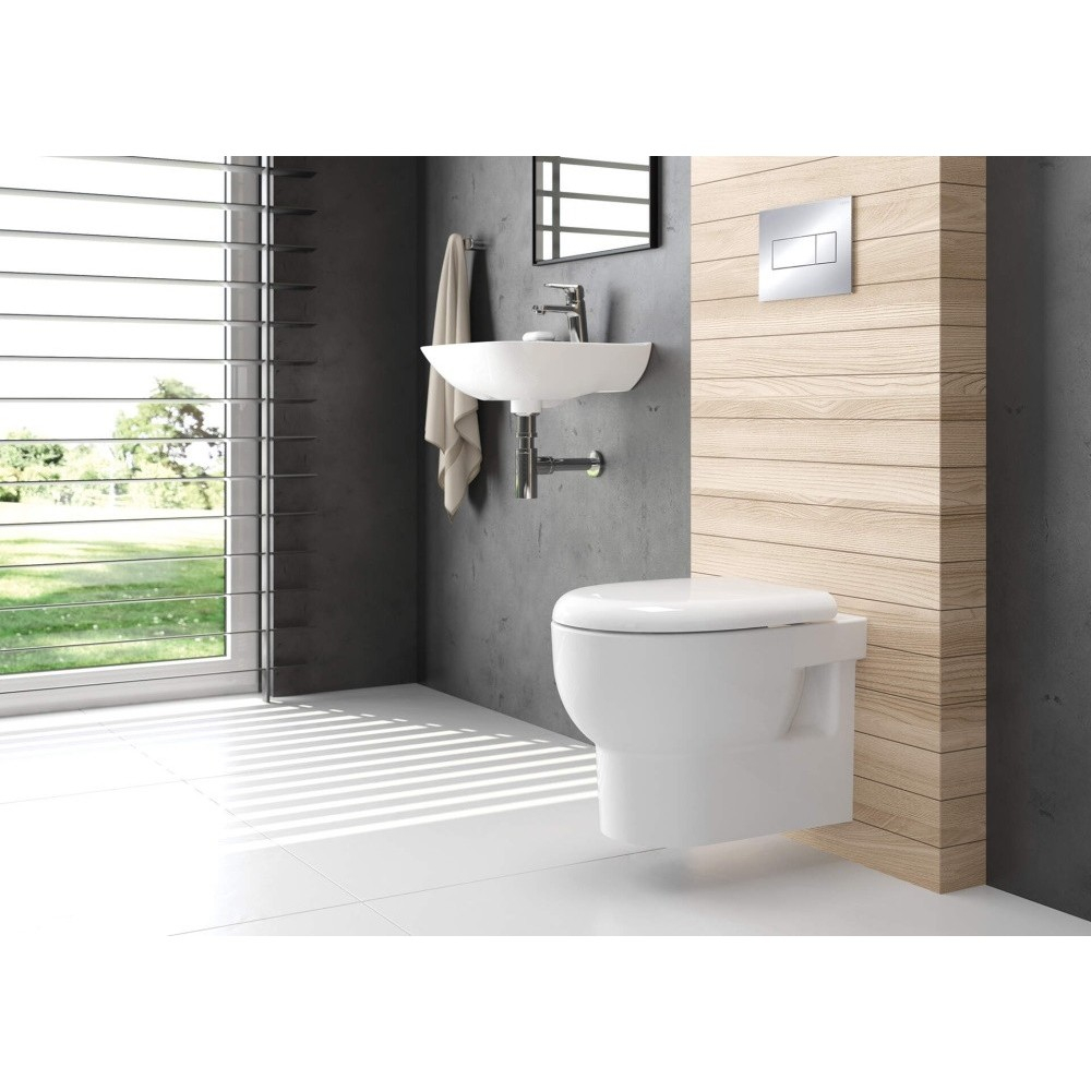 Set Vas WC suspendat cu capac soft close Deante Avis Rimless 35x50 cm evacuare orizontala [5]