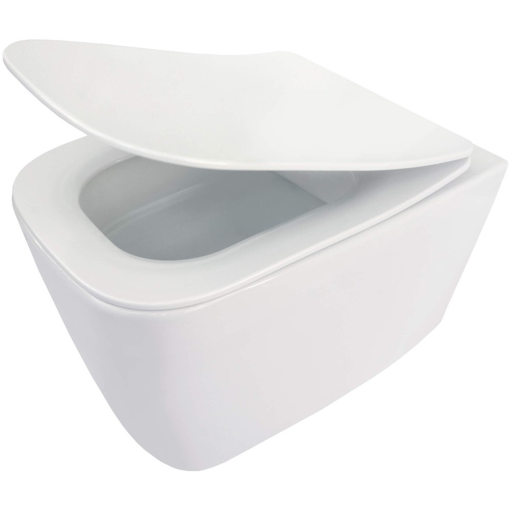 Set Vas WC suspendat cu capac soft close Deante Hiacynt Rimless 35x49 cm evacuare orizontala [1]