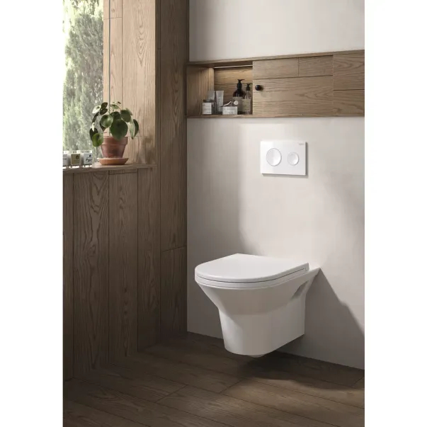 Set vas wc suspendat cu capac soft close Gala Aris alb lucios [2]