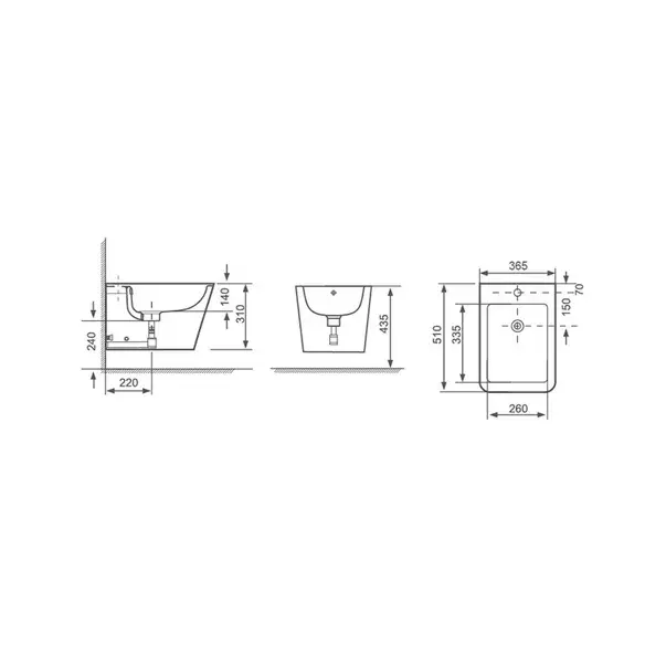 Set vas WC suspendat cu capac softclose si bideu Fluminia Paris alb [4]