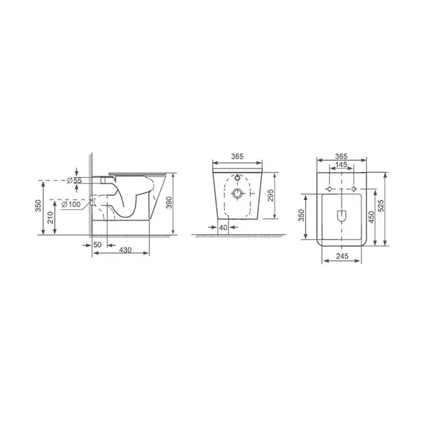 Set vas WC suspendat cu capac softclose si bideu Fluminia Paris alb [5]