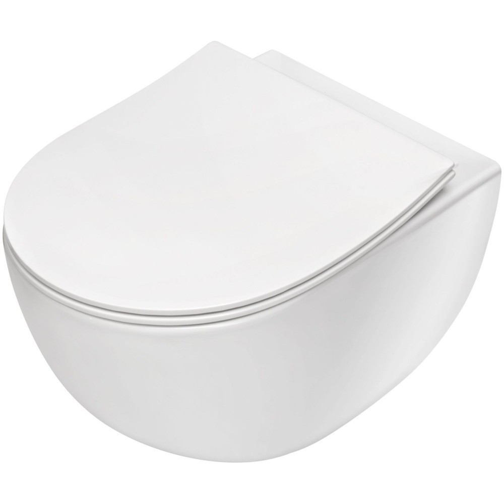 Set vas WC suspendat Deante Peonia Zero si capac softclose alb [2]