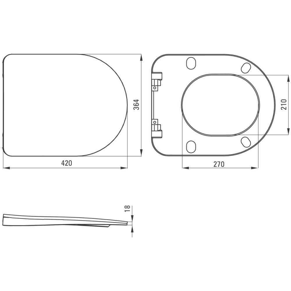 Set vas WC suspendat Deante Peonia Zero si capac softclose alb [5]