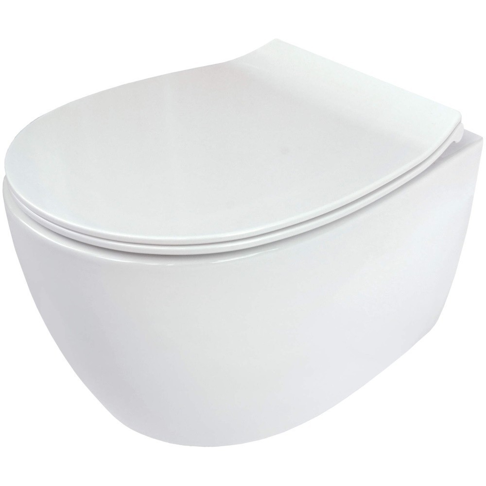 Set vas WC suspendat Deante Silia cu capac softclose alb [2]