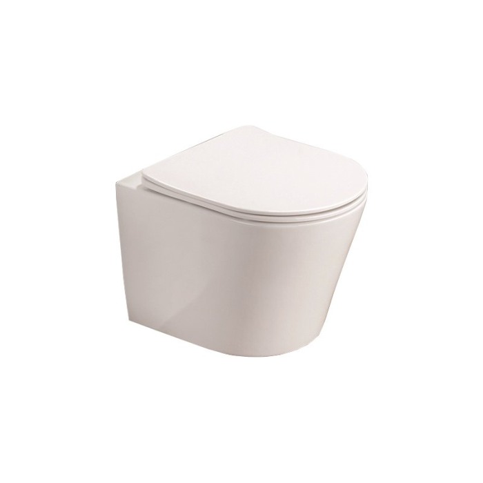 Set vas wc suspendat, Fluminia, Clementina, cu capac quick release si soft close, alb [1]