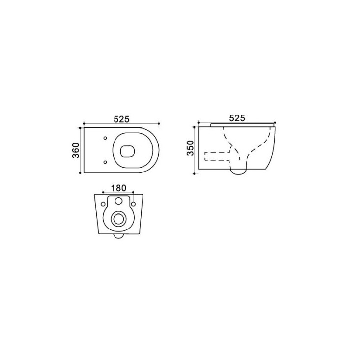Set vas WC suspendat, Fluminia, Minerva, rimless, cu capac quick release si soft close, alb [2]