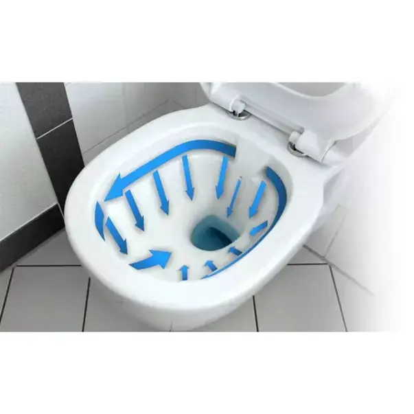 Set vas WC suspendat Rea Carlo auriu cu capac softclose alb si bideu alb [8]