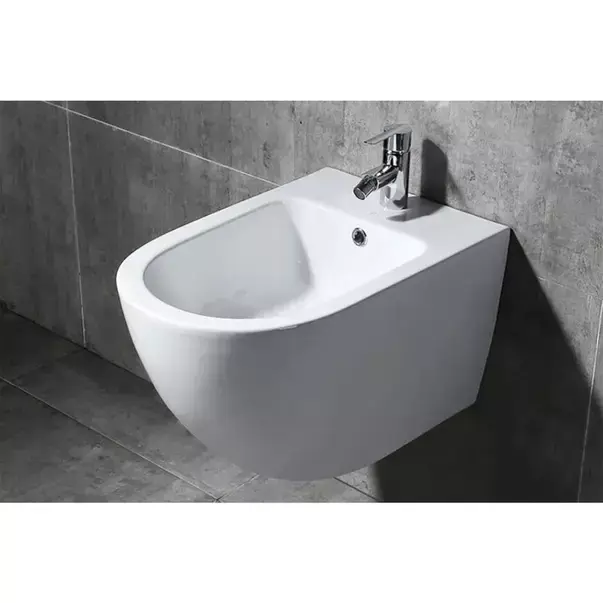Set vas WC suspendat Rea Carlo Mini cu capac softclose si bideu alb [4]