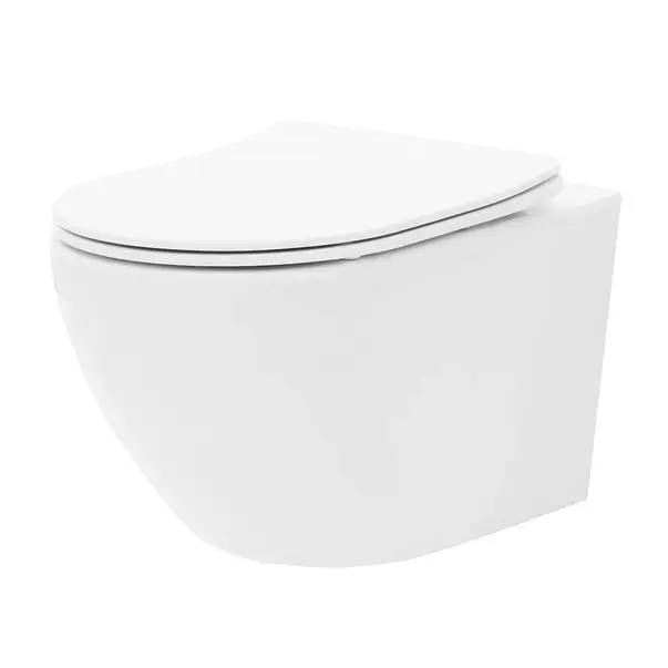 Set vas WC suspendat Rea Carlo Mini cu capac softclose si bideu alb [2]