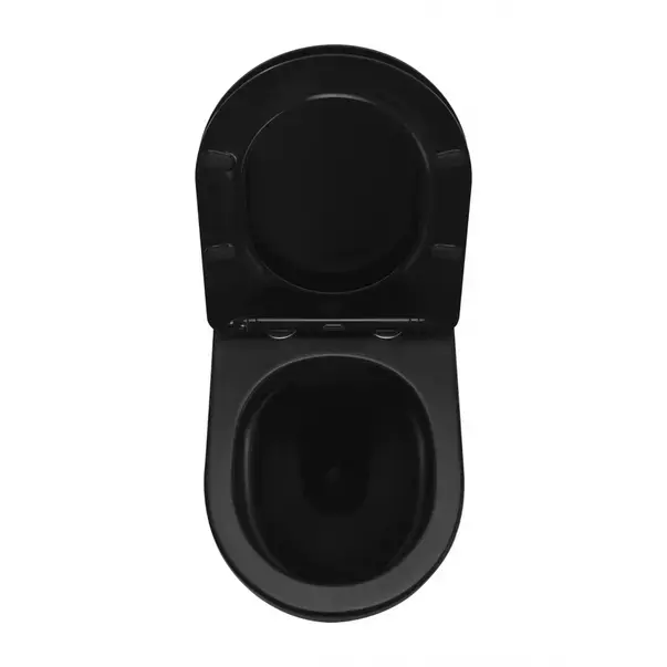 Set vas WC suspendat Rea Carlo Mini negru mat cu capac softclose [5]