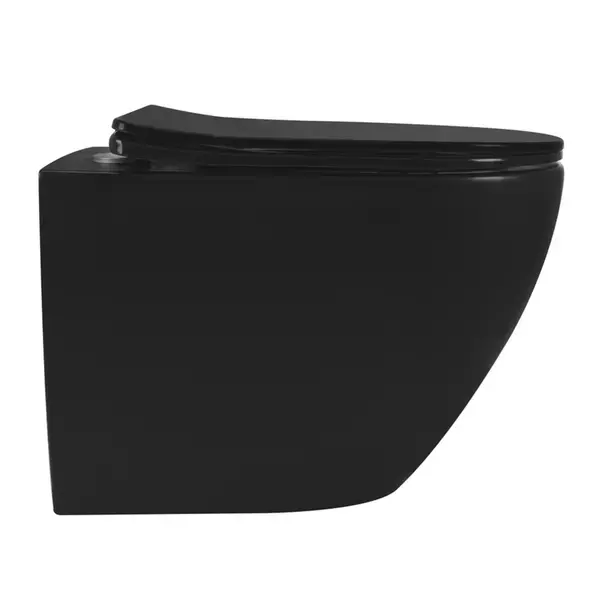 Set vas WC suspendat Rea Carlo Mini negru mat cu capac softclose [4]