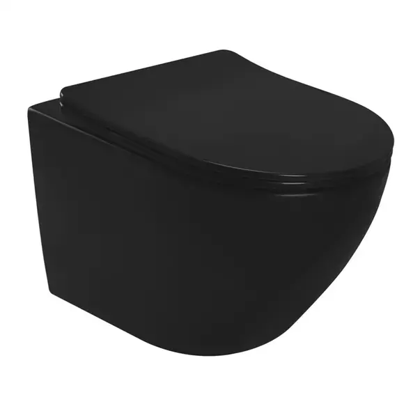 Set vas WC suspendat Rea Carlo Mini negru mat cu capac softclose [1]