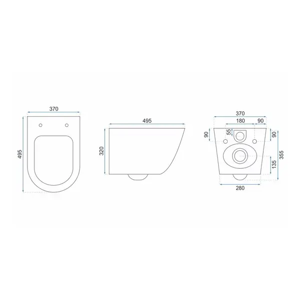 Set vas WC suspendat Rea Carlo Mini rimless alb cu capac softclose [6]