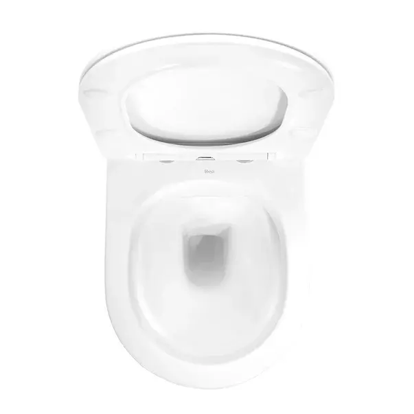 Set vas WC suspendat Rea Carlo rimless alb - auriu cu capac softclose [5]