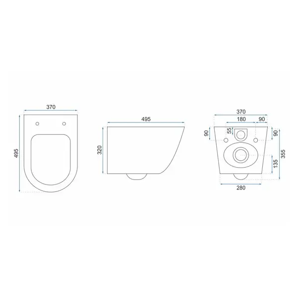 Set vas wc suspendat Rea Carlos Lava rimless cu capac softclose [2]