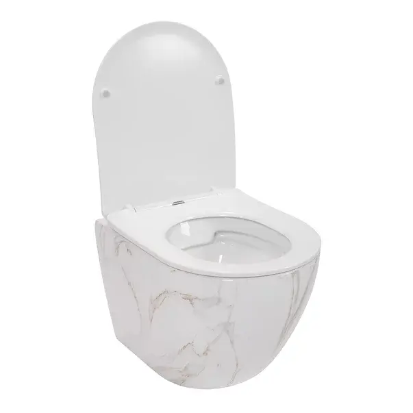 Set vas wc suspendat Rea Carlos rimless alb cu capac softclose [3]