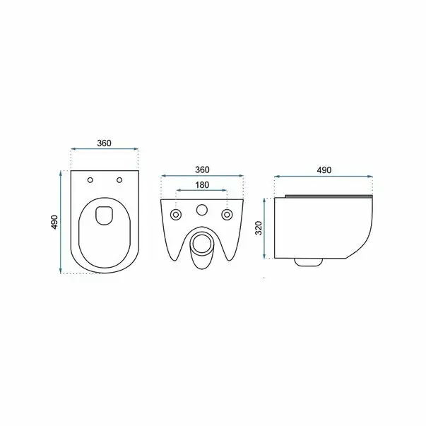 Set vas wc suspendat Rea Carter rimless capac slim softclose [3]