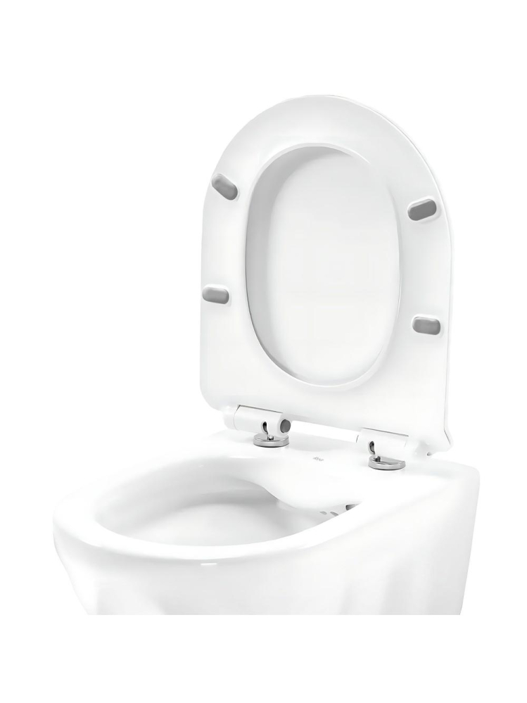 Set vas WC suspendat REA Gustavo Rimless lavoar pe blat Maya alb lucios ceramica sanitara [9]