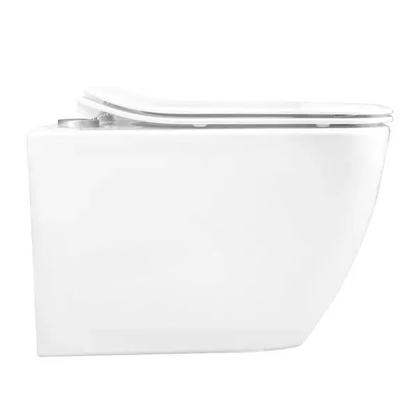 Set vas WC suspendat Rea Martin rimless cu capac softclose alb [6]