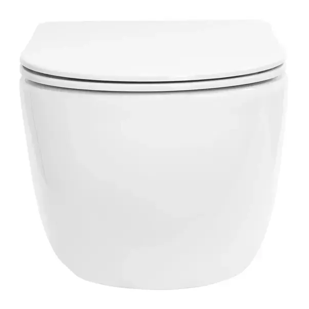 Set vas WC suspendat Rea Olivier alb lucios cu capac softclose [3]