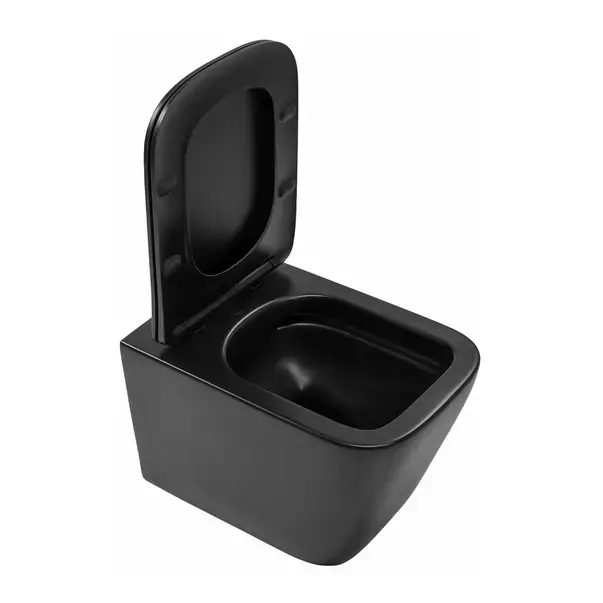 Set vas WC suspendat Rea Raul negru mat cu capac softclose [5]
