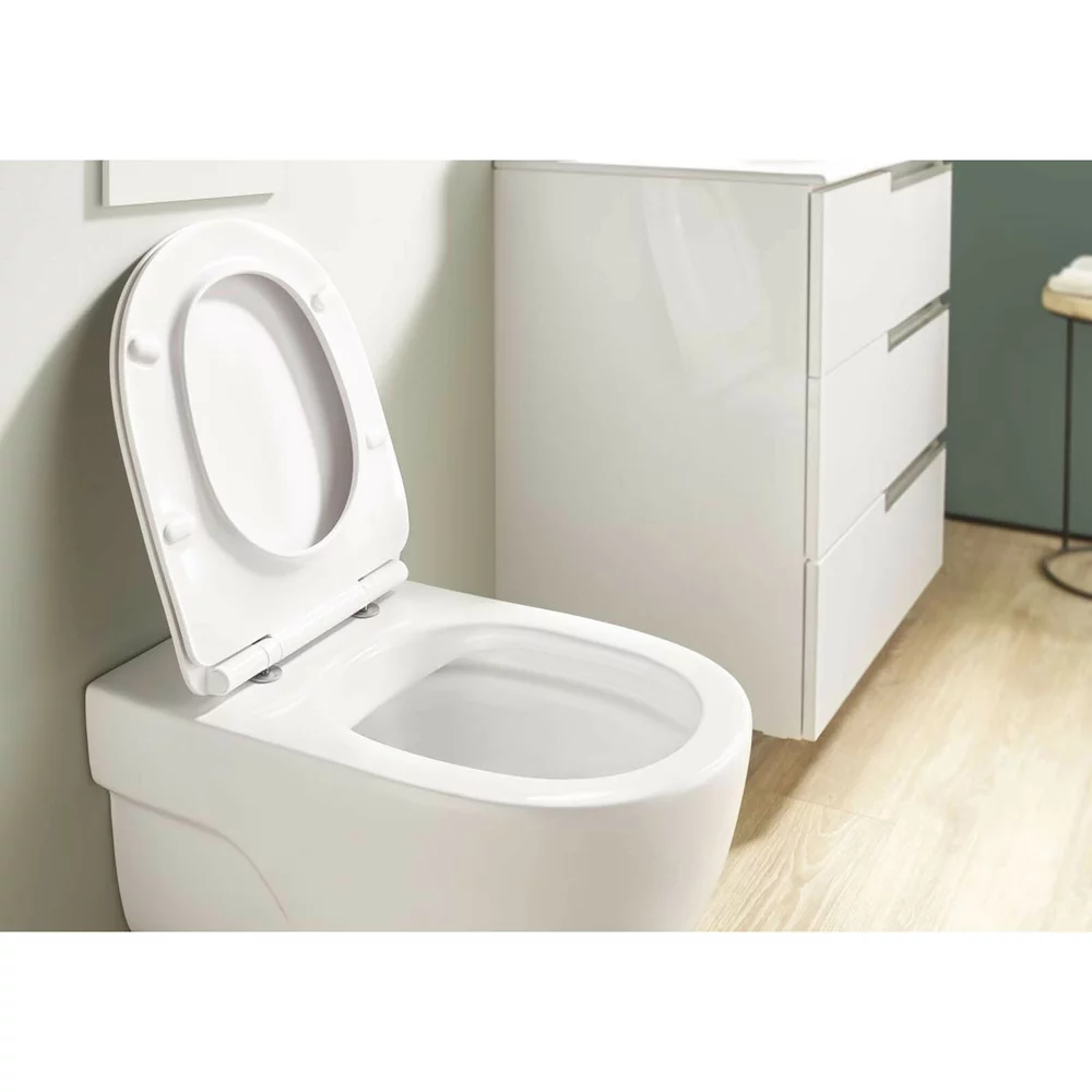 Set vas wc suspendat si capac soft close Roca Meridian alb [3]