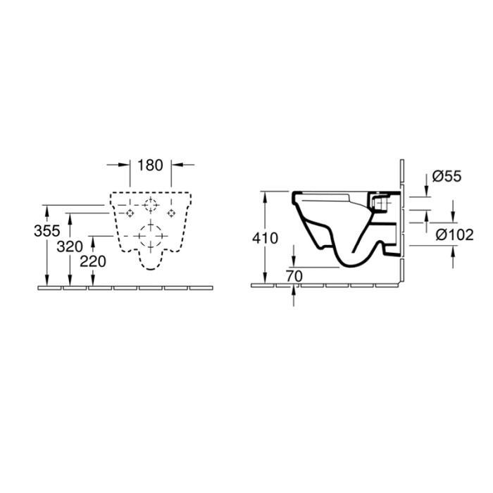 Set vas WC suspendat Villeroy &amp; Boch, Architectura, COMPACT, Direct Flush, cu capac Soft Close, Quick release, alb [3]