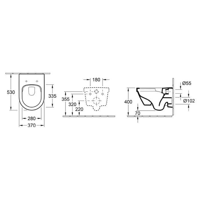 Set vas WC suspendat, Villeroy &amp; Boch, Architectura, cu capac wc soft close si quick release, alb [2]